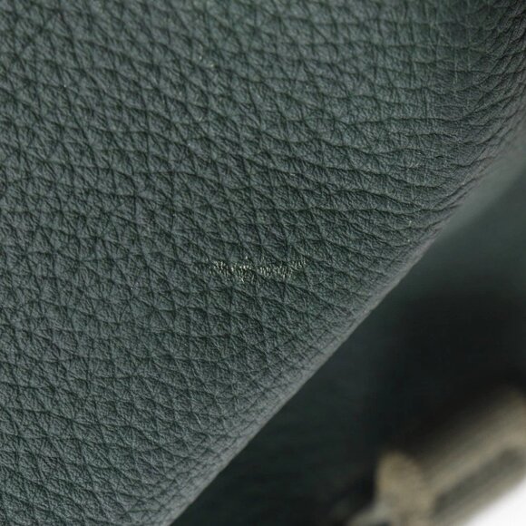 HERMES Sherpa PM Backpack Daypack vintage Green leather unisex - Picture 10 of 13